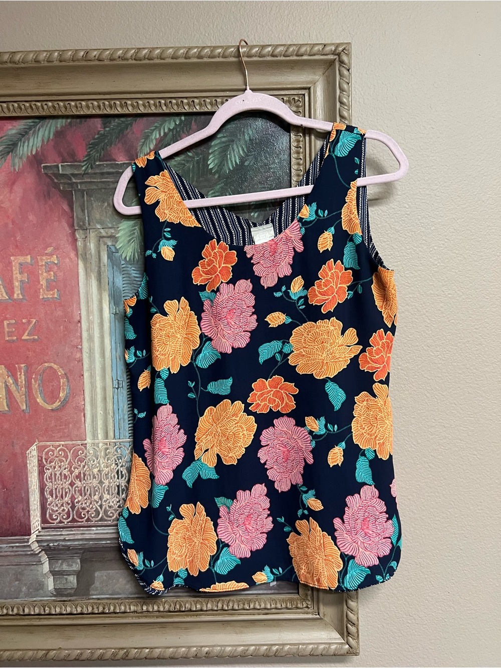 Chico’s Reversible Tank… Floral to Stripes